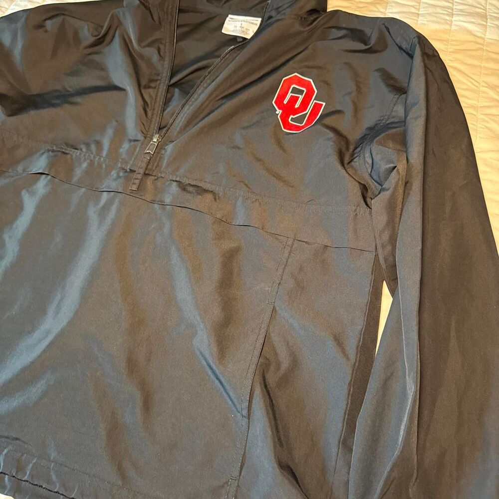 Champion Men's  University of Oklahoma Black Windbreaker